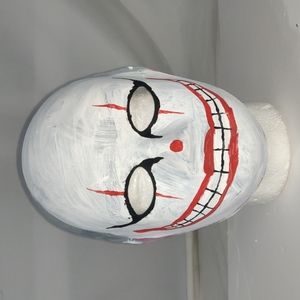 Hand painted OOAK creepy clown mask